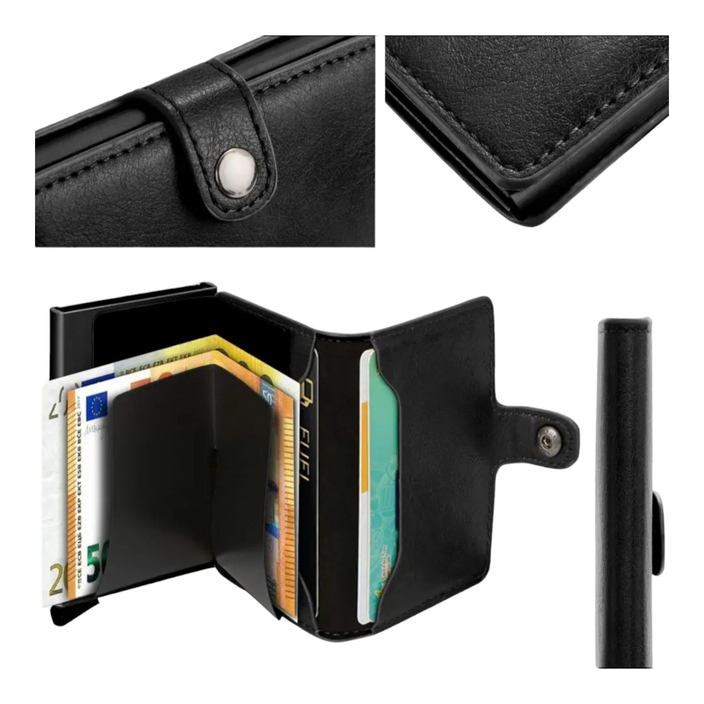 Personalisiertes Slim Wallet mit Knopf