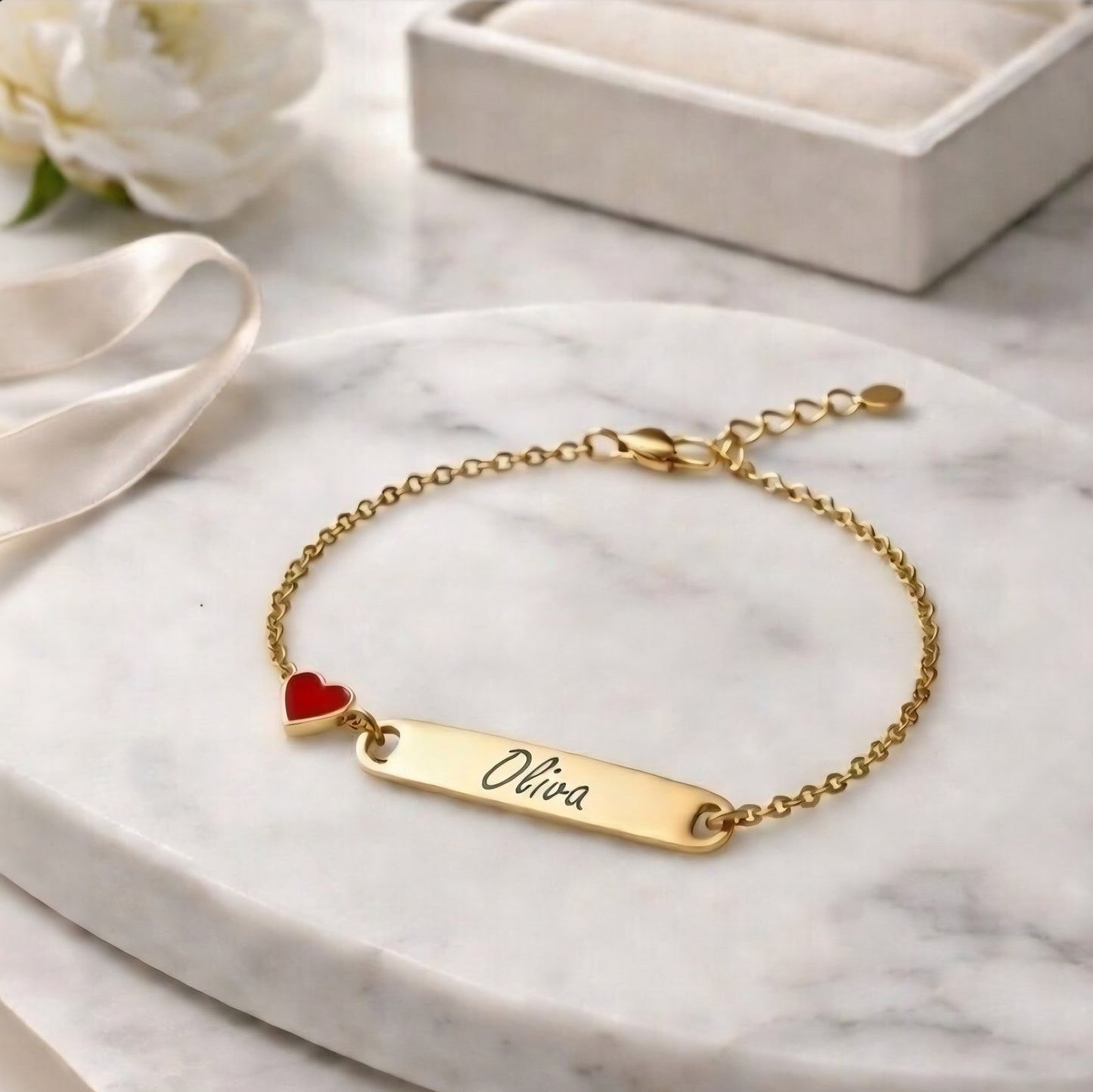 Personalisiertes Herz-Armband