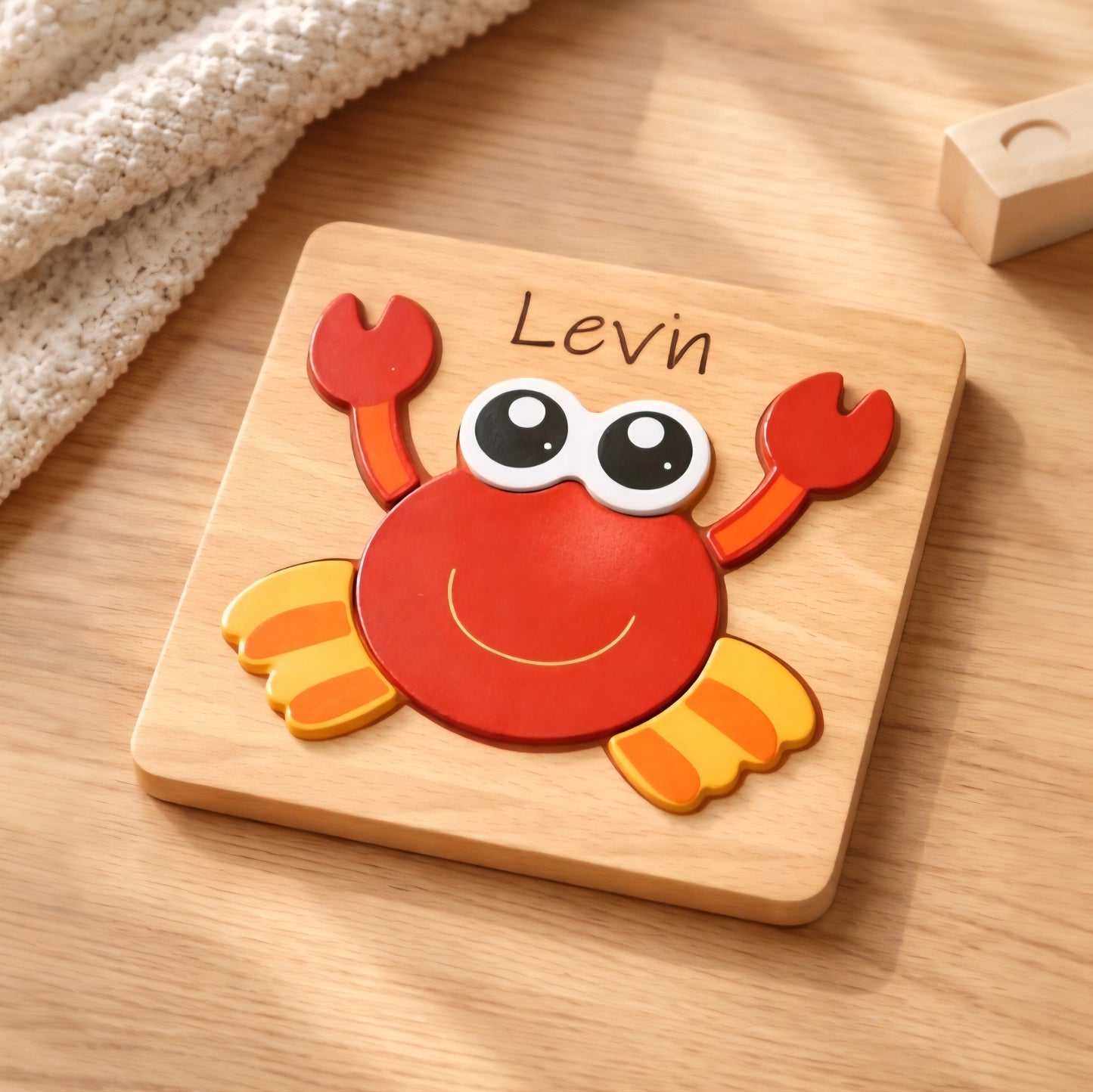 Personalisiertes Holzpuzzle „Krebs“