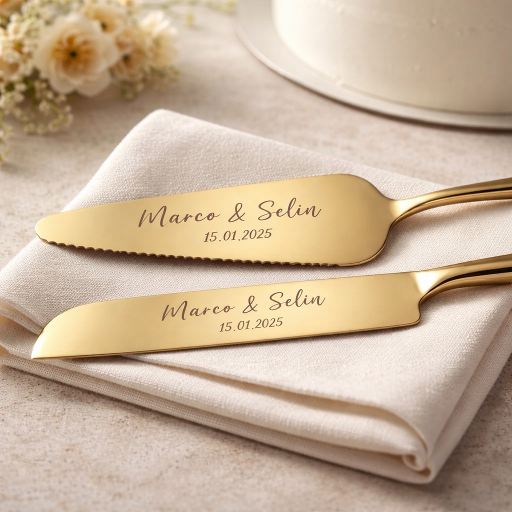 Personalisiertes Tortenbesteck-Set