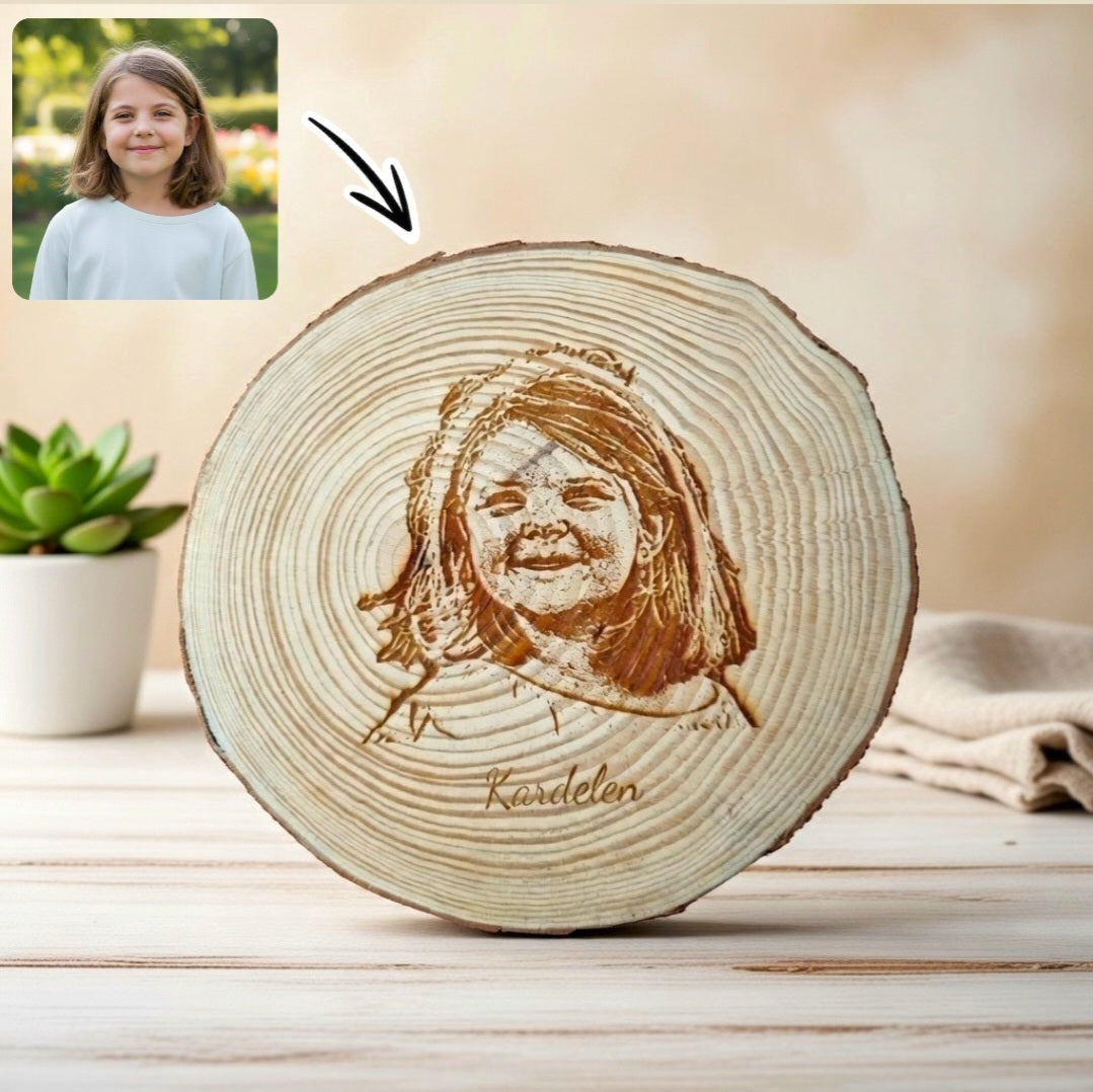 Personalisierte Baumscheibe