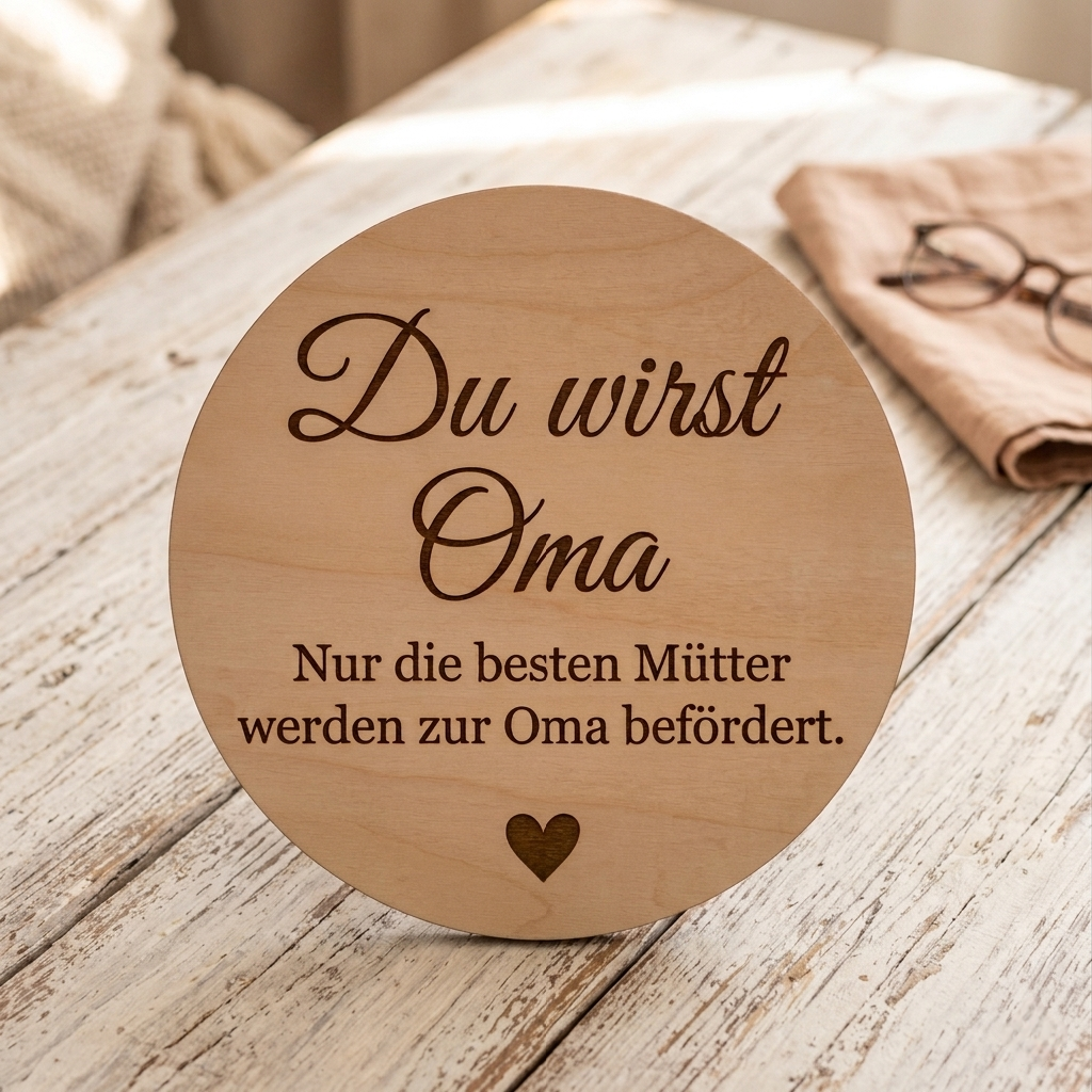 Personalisierte Holzplatte mittel