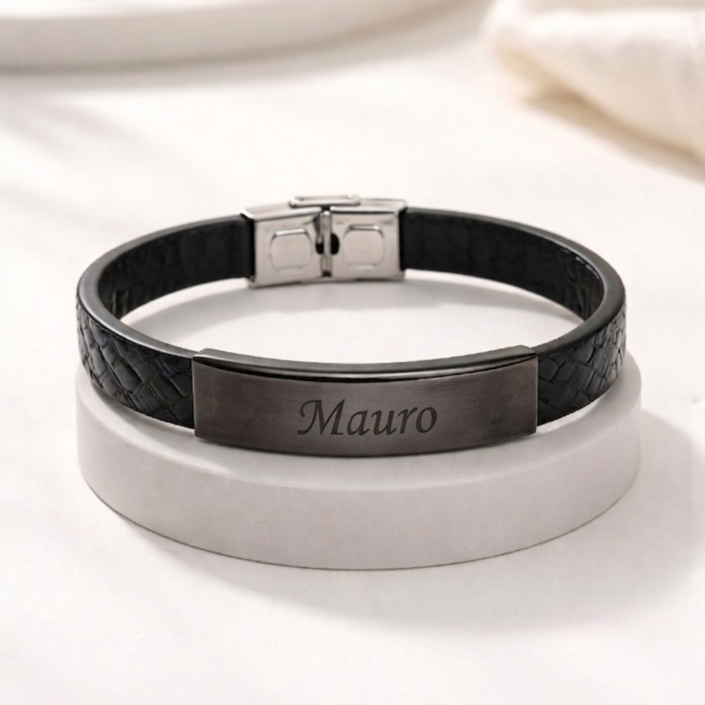 Personalisiertes Lederarmband für Herren