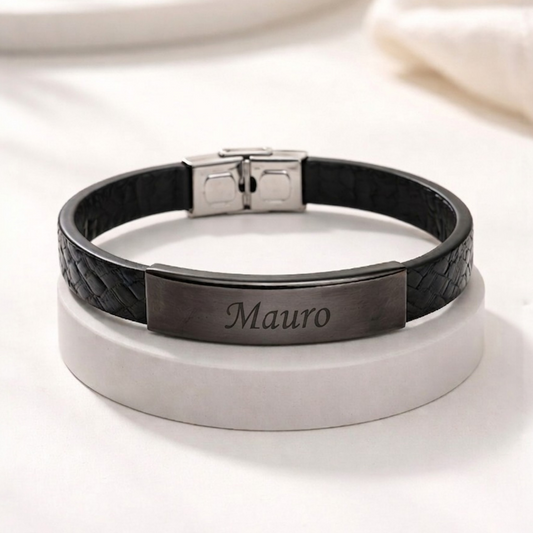 Personalisiertes Lederarmband für Herren
