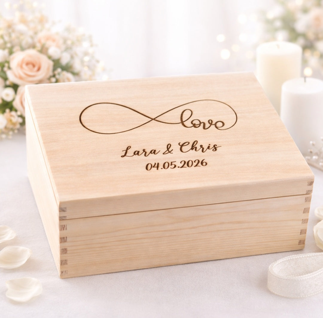Personalisierte Hochzeits-Erinnerungskiste