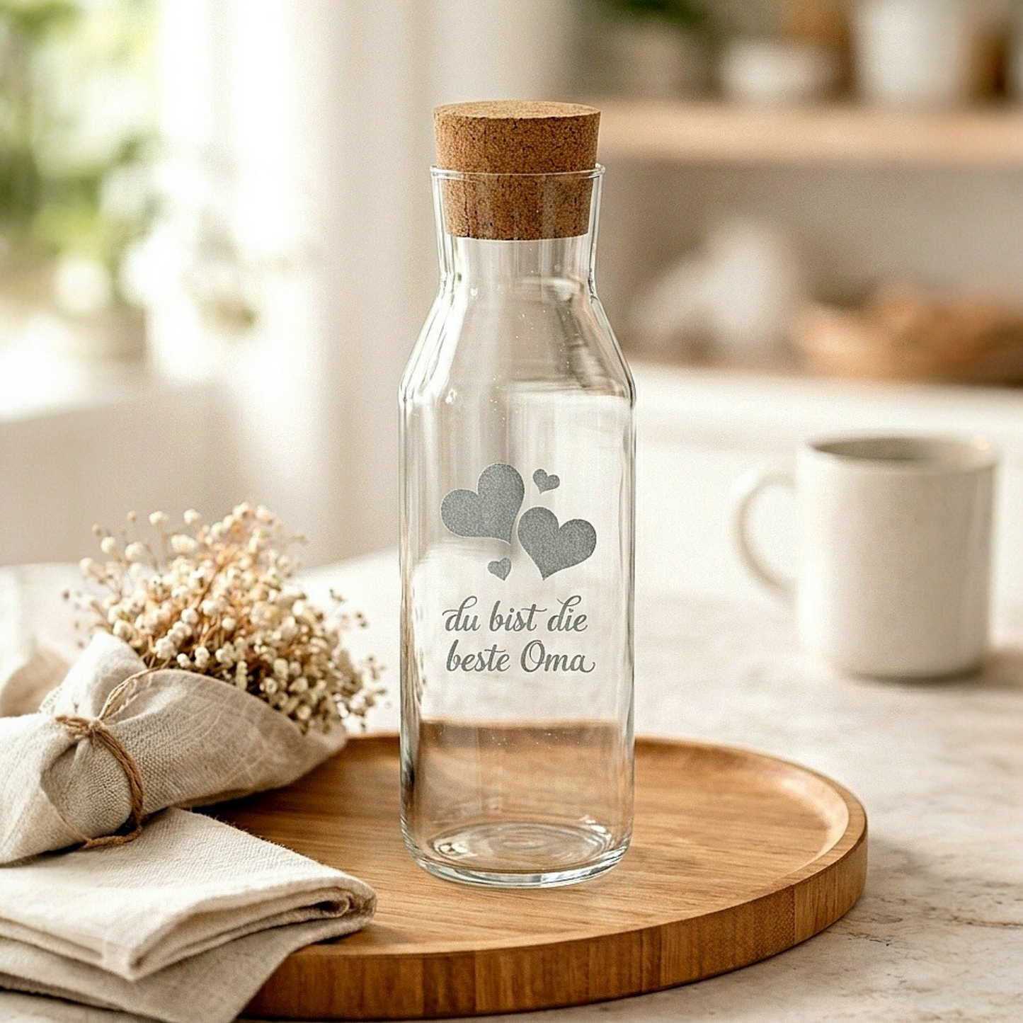 Personalisierte Glasflasche