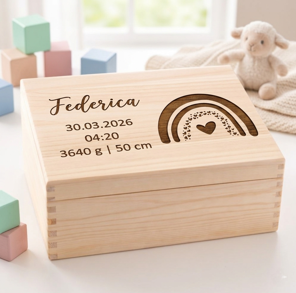 Personalisierte Erinnerungsbox Baby