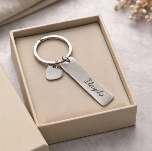 Personalisierter Schlüsselanhänger mit Herz