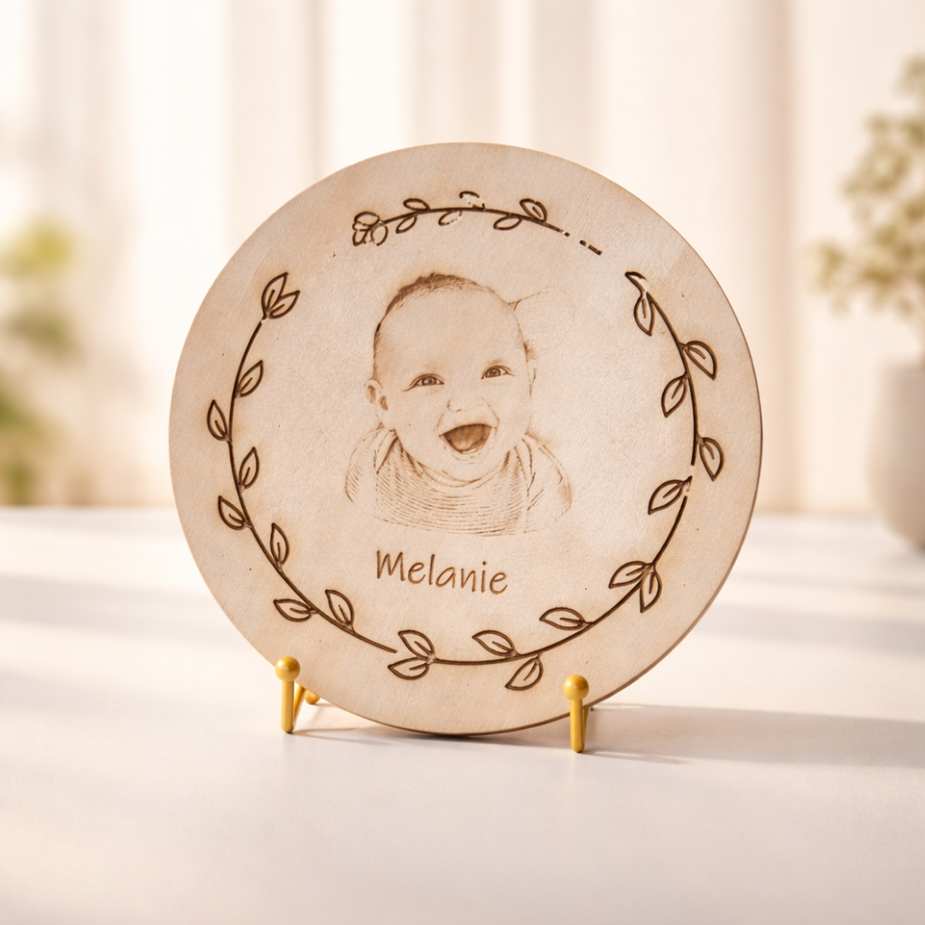 Personalisierte Holzplatte mittel