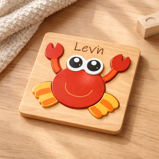 Personalisiertes Holzpuzzle „Krebs“