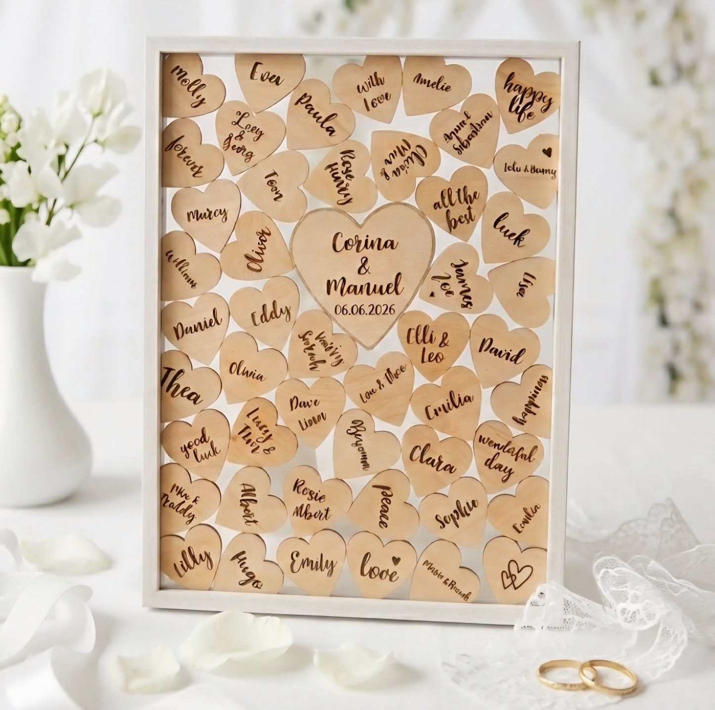 Personalisierbarer Gästebuch für Hochzeit, Geburtstag oder Taufe