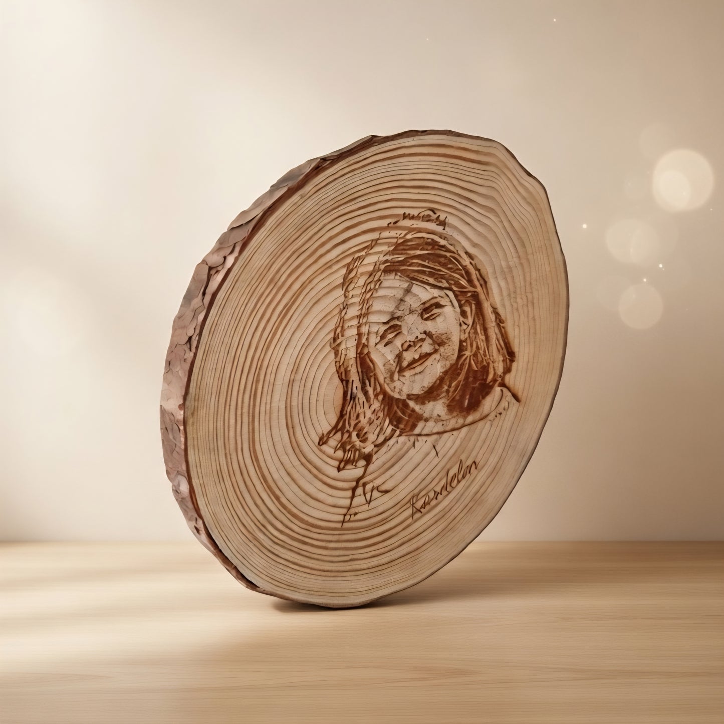 Personalisierte Baumscheibe