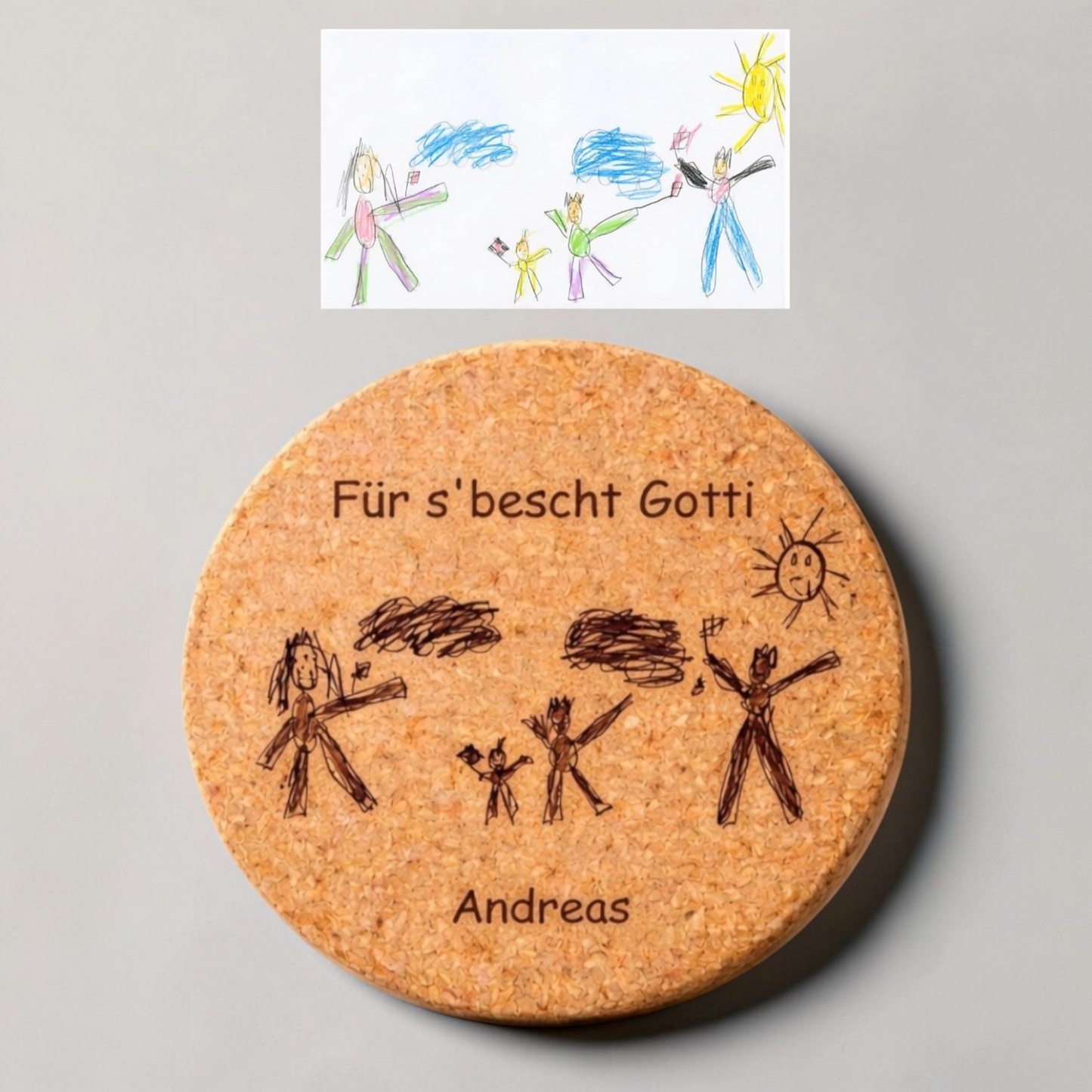 Personalisierbarer Topfuntersetzer