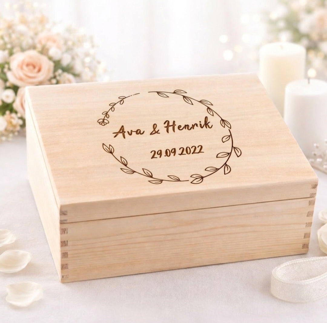Personalisierte Hochzeits-Erinnerungskiste