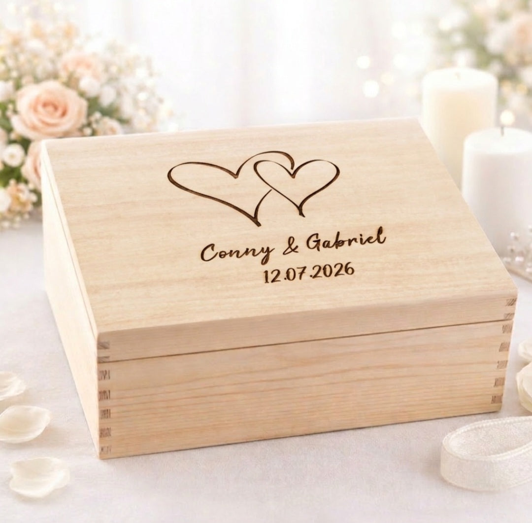 Personalisierte Hochzeits-Erinnerungskiste