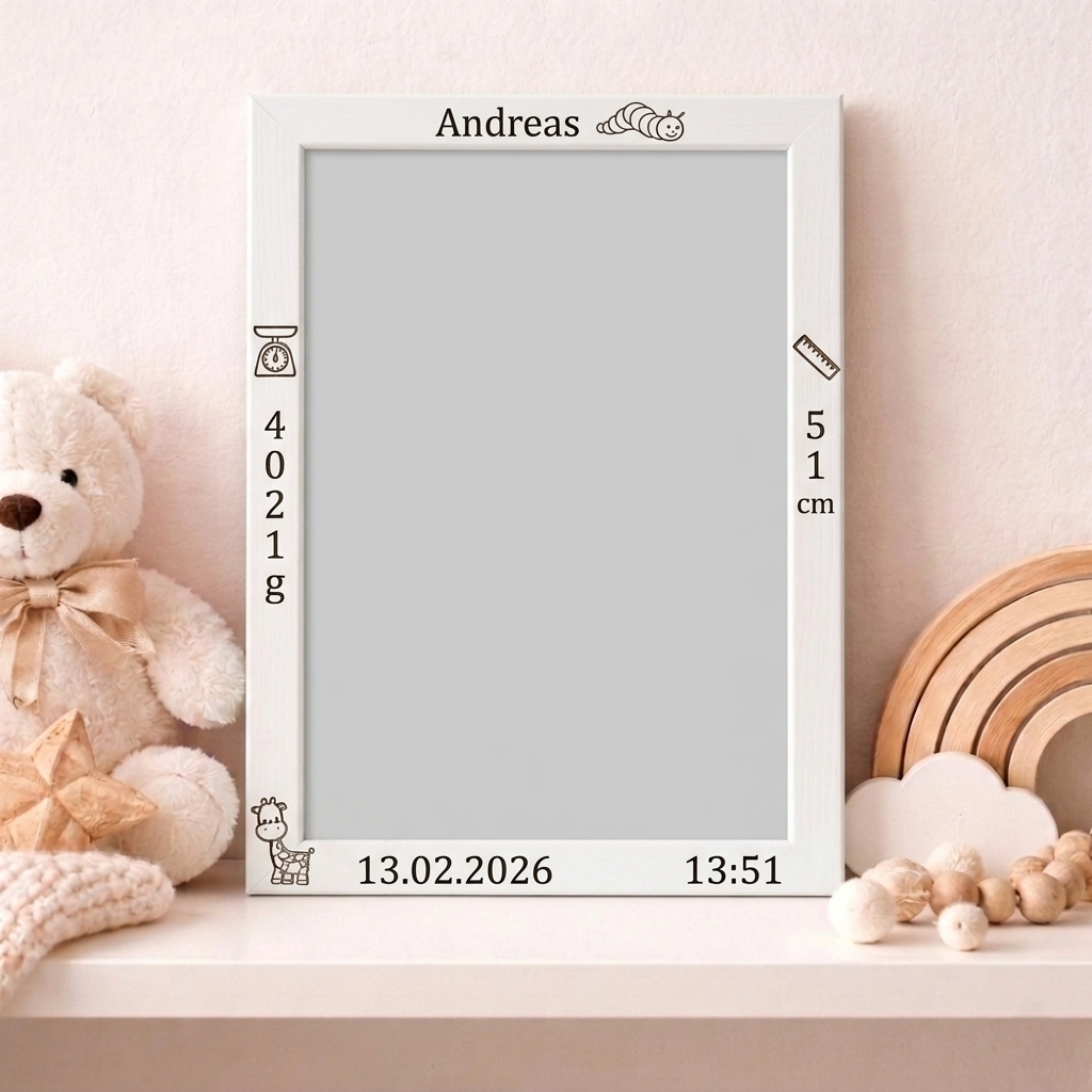 Personalisierter Baby-Bilderrahmen