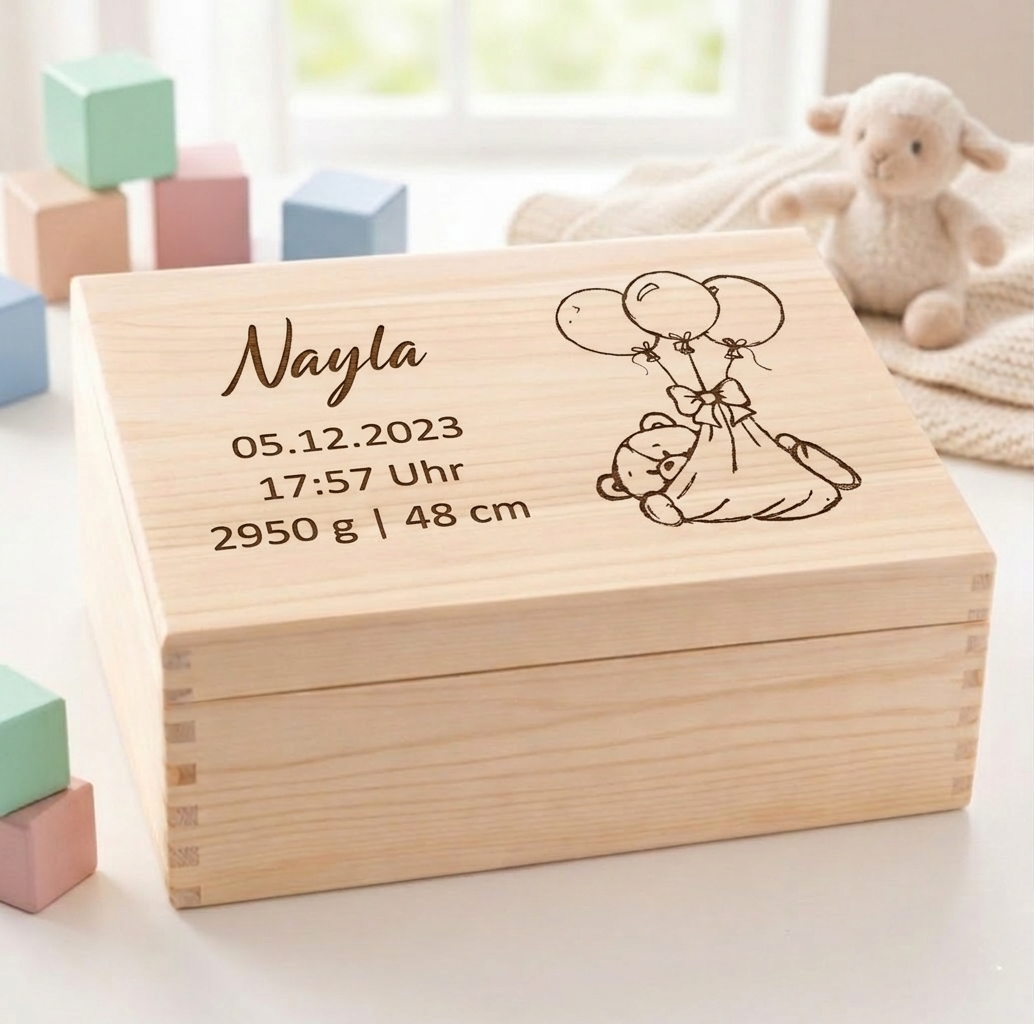 Personalisierte Erinnerungsbox Baby