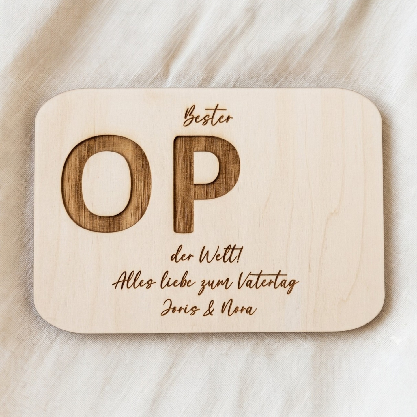 Personalisiertes Holzschild "Vatertag"