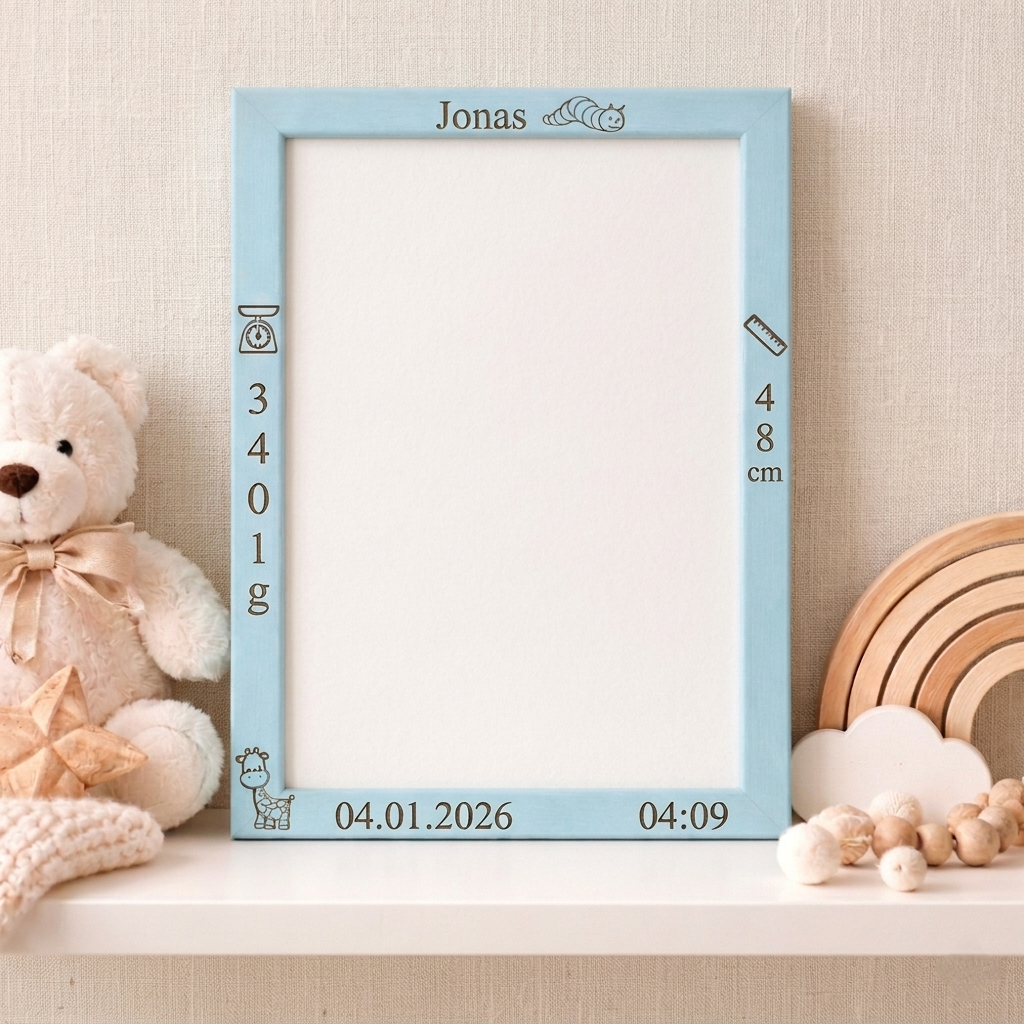 Personalisierter Baby-Bilderrahmen