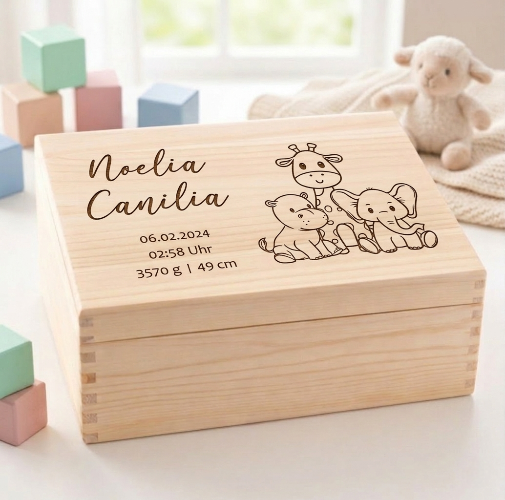Personalisierte Erinnerungsbox Baby