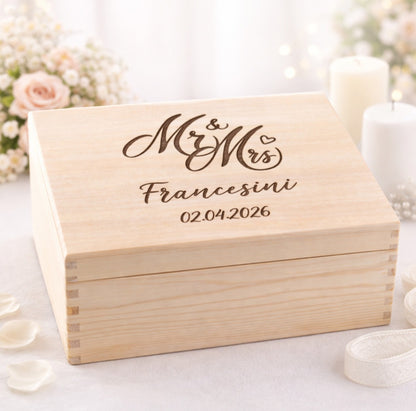 Personalisierte Hochzeits-Erinnerungskiste
