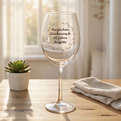 Personalisiertes Weinglas
