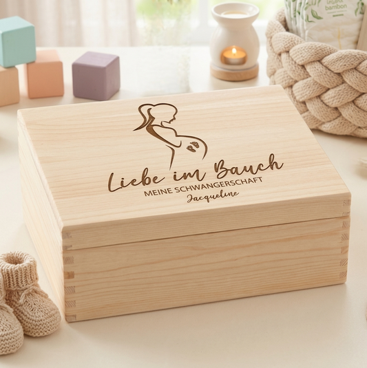Personalisierte Schwangerschafts-Erinnerungskiste